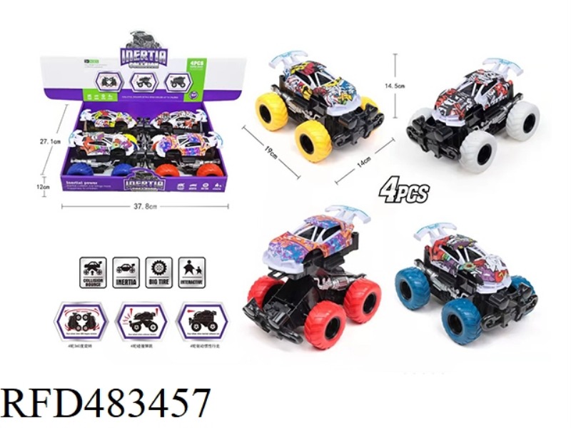 INERTIA FOUR-WHEEL WATERMARK COLLISION CAR (4 PIECES)