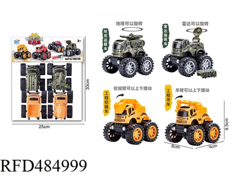 INERTIAL MILITARY ENGINEERING VEHICLE MIXED LOADING (STUNT UPRIGHT 360 ROTATION)