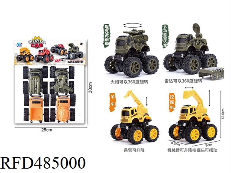 INERTIAL MILITARY ENGINEERING VEHICLE MIXED LOADING (STUNT UPRIGHT 360 ROTATION)
