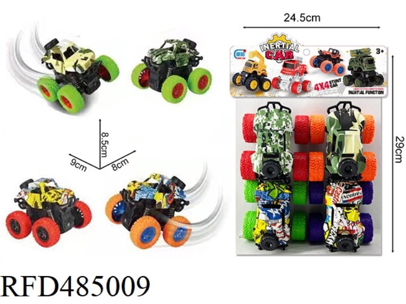 4 GRAFFITI DOUBLE INERTIA RACING CARS
