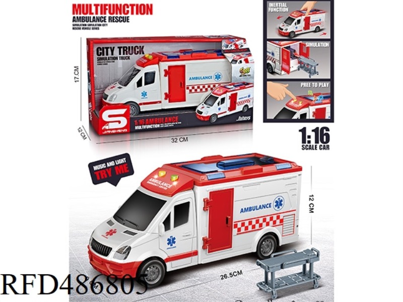 INERTIAL AMBULANCE CAN OPEN WITH LIGHT AND SOUND