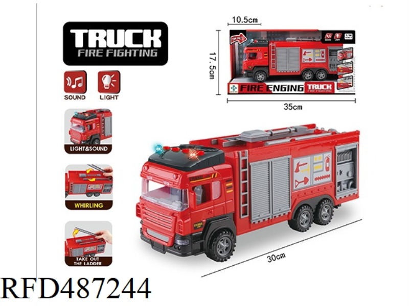 LIGHT AND MUSIC INERTIAL FIRE TRUCK