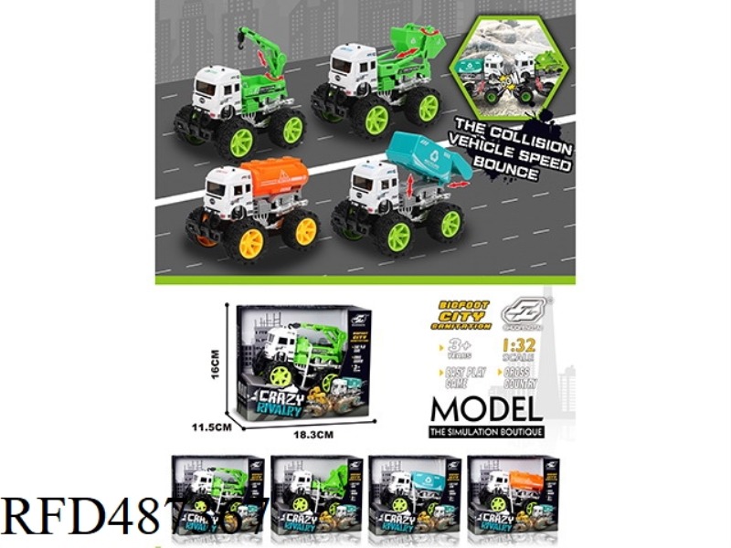 COLLISION OF INERTIAL SANITATION VEHICLE