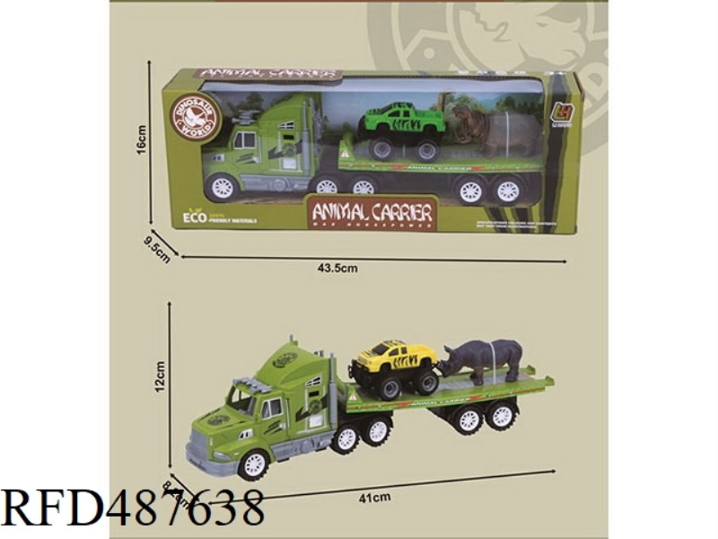SINGLE-LAYER FLATBED TRAILER WITH INERTIAL TOW HEAD
