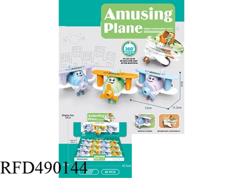 CARTOON Q MOE INERTIAL MORPHING BIPLANE (12PCS)