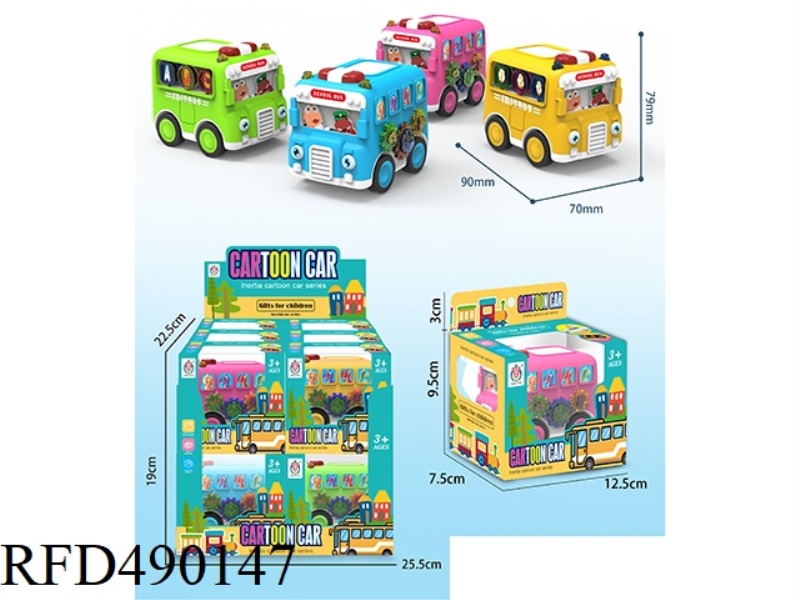 INERTIAL CARTOON BUS (12PCS)