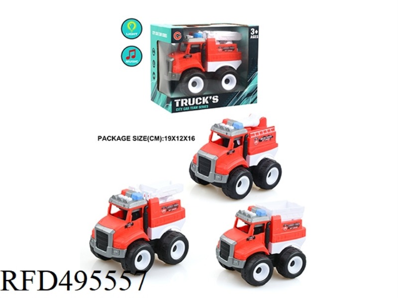 LIGHT AND MUSIC INERTIAL FIRE TRUCK