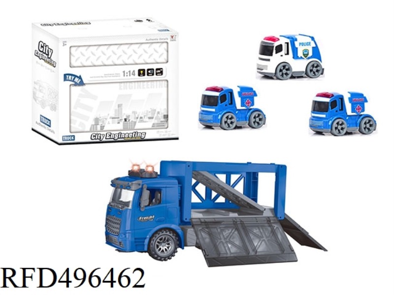 1:14 INERTIAL POLICE CONTAINER MOBILE (WITH LIGHTS AND MUSIC)