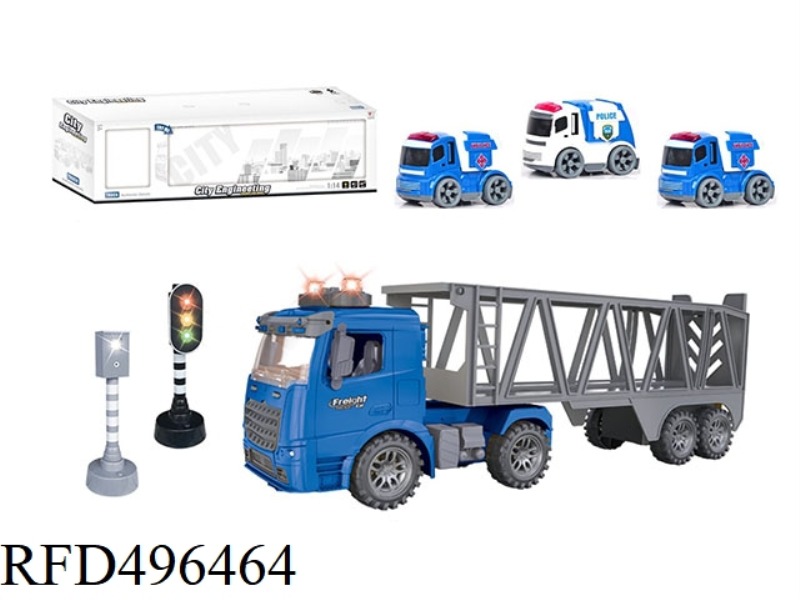 INERTIA POLICE TRACTOR BOX SET (WITH LIGHTS AND MUSIC)