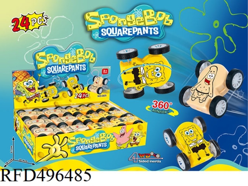 SPONGEBOB SQUAREPANTS DOUBLE-SIDED INERTIAL DUMP TRUCK 24PCS/ BOX