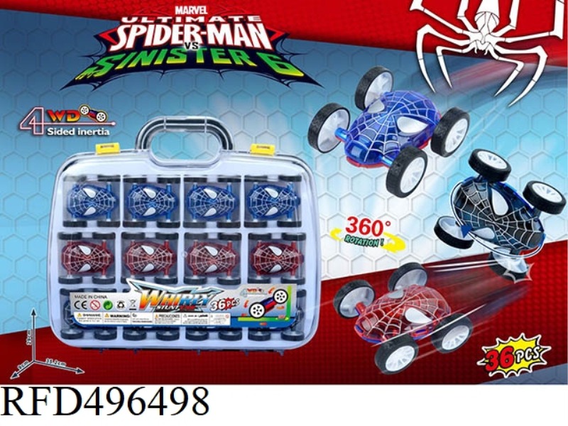 SPIDERMAN TWO-SIDED FOUR-WHEEL DRIVE INERTIA VEHICLE 36PCS