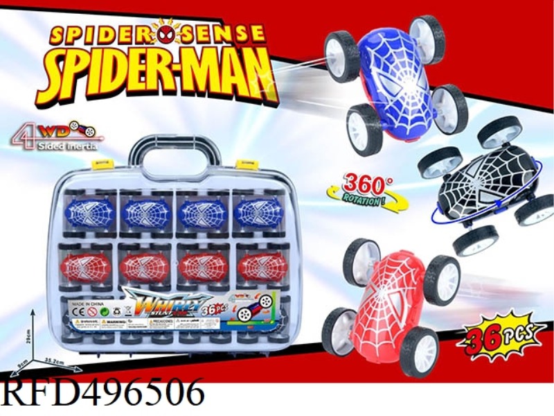 SPIDER-MAN TWO-SIDED FOUR-WHEEL DRIVE INERTIA CAR 36PCS