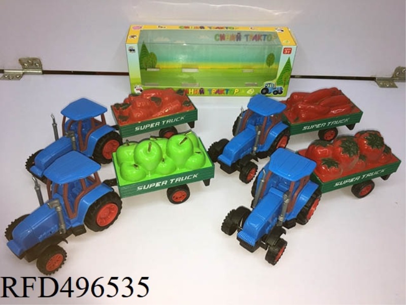 BLUE TRACTOR, INERTIA FARMER'S WAGON, RUSSIAN PACKAGE