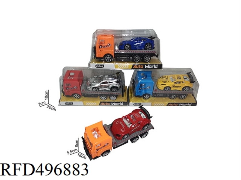 18 CM INERTIA TRACTOR VEHICLE A 10 CM JAI AI RACER, 3 COLORS - RED/YELLOW/BLUE