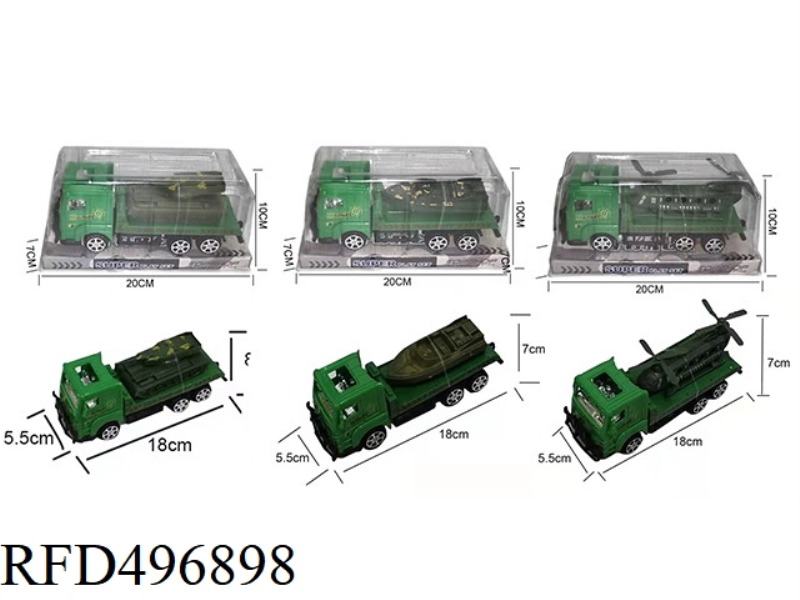 18 CM INERTIAL MILITARY TRACTORS EACH CARRY 1 11 CM TANK/LAUNCH/HELICOPTER, 3 TYPES OF MIXED
