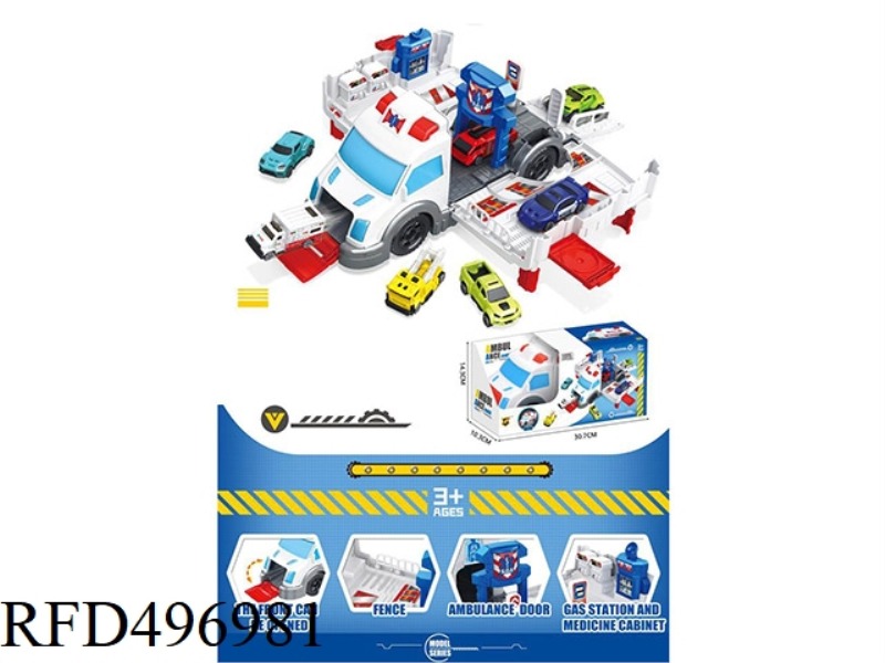 AMBULANCE AND CAR
