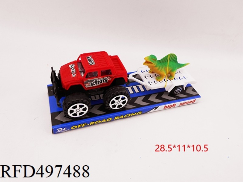 THE INERTIA CAR TOWED THE DINOSAUR