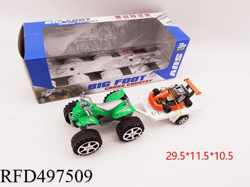 THE INERTIA CAR TOWS THE GO-KART