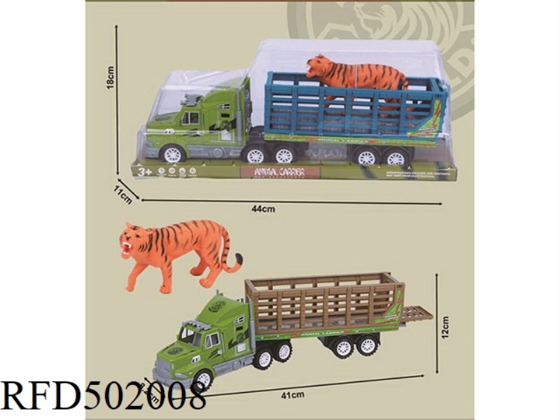 INERTIAL TRACTORS TOW ANIMAL ENCLOSURES