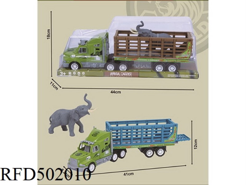 INERTIAL TRACTORS TOW ANIMAL ENCLOSURES