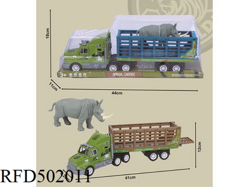 INERTIAL TRACTORS TOW ANIMAL ENCLOSURES