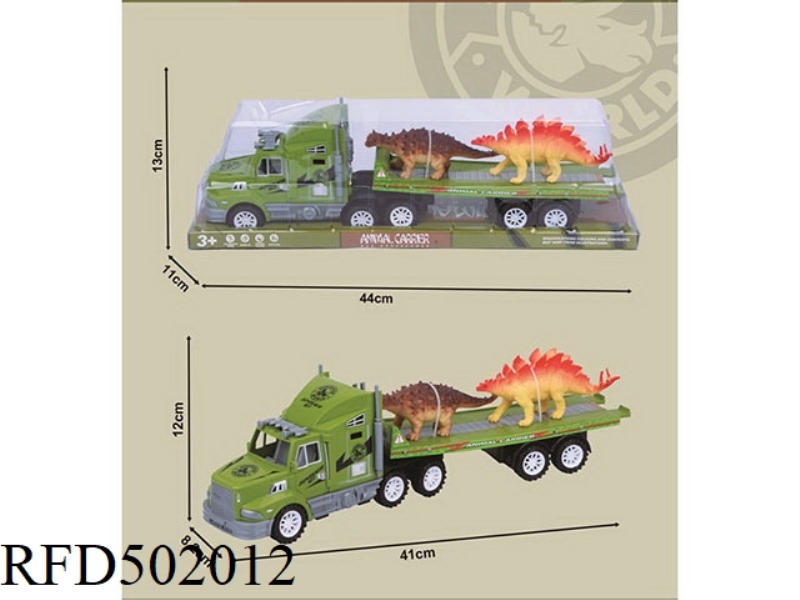 SINGLE-LAYER FLATBED TRAILER WITH INERTIAL TOW HEAD