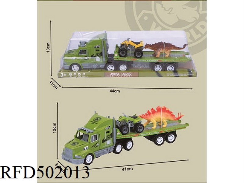 SINGLE-LAYER FLATBED TRAILER WITH INERTIAL TOW HEAD
