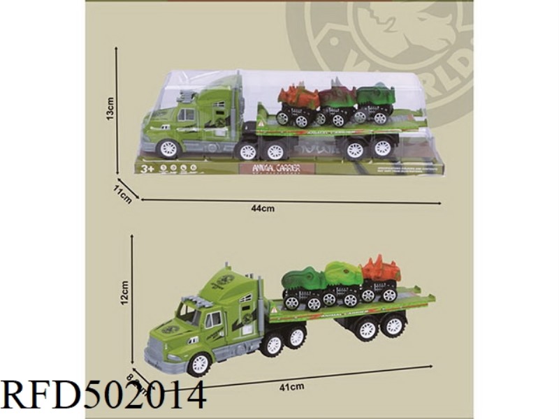SINGLE-LAYER FLATBED TRAILER WITH INERTIAL TOW HEAD