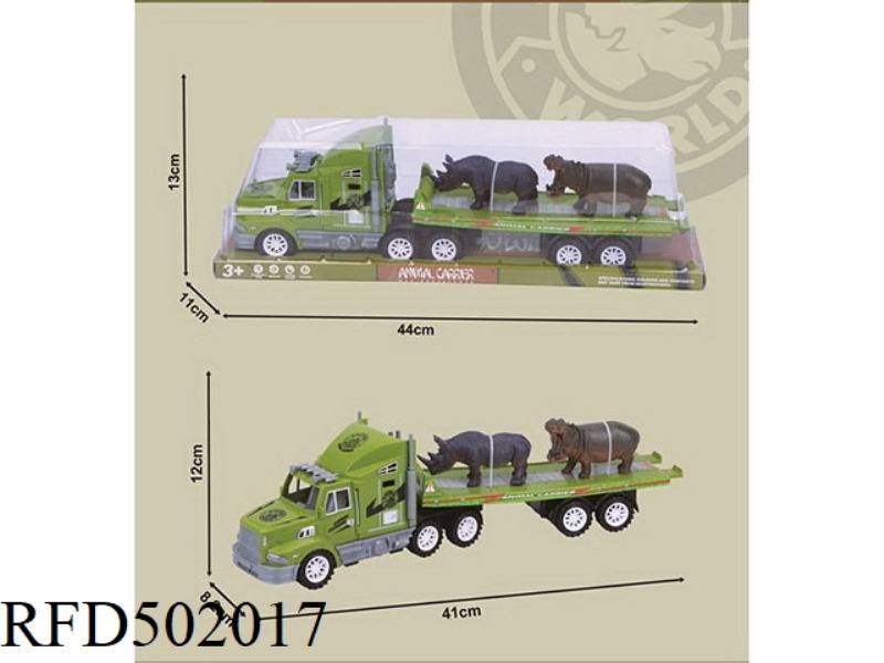 SINGLE-LAYER FLATBED TRAILER WITH INERTIAL TOW HEAD