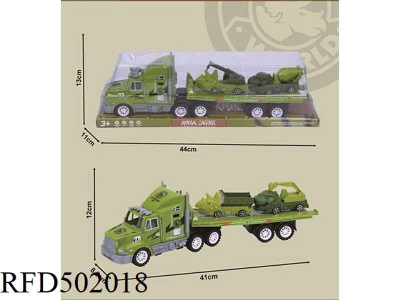 SINGLE-LAYER FLATBED TRAILER WITH INERTIAL TOW HEAD