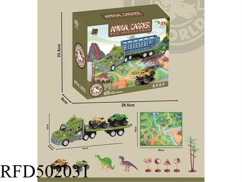 INERTIAL DRAG-HEAD DINOSAUR SCENE CARPET SET