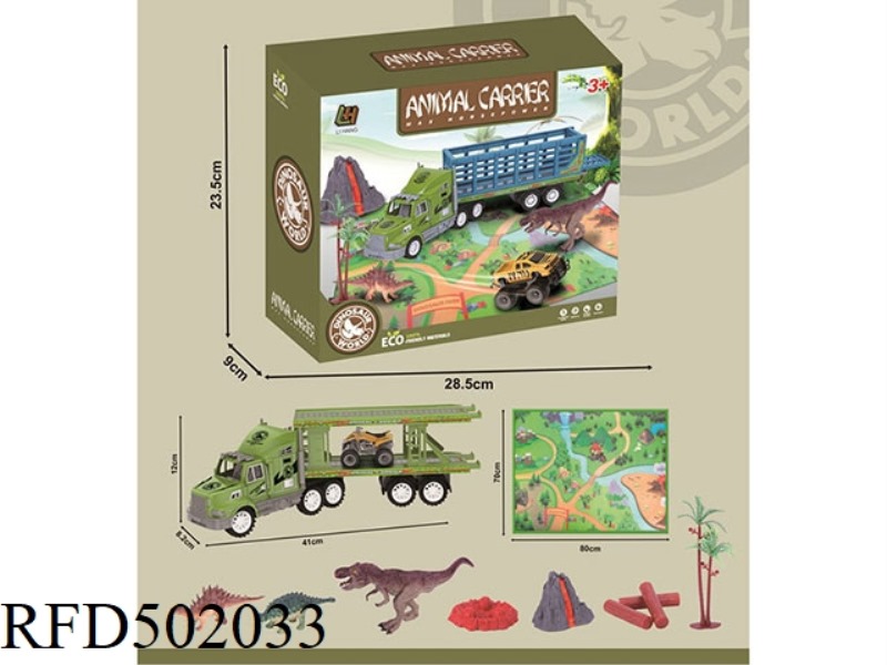 INERTIAL DRAG-HEAD DINOSAUR SCENE CARPET SET