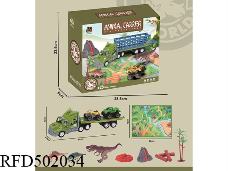 INERTIAL DRAG-HEAD DINOSAUR SCENE CARPET SET