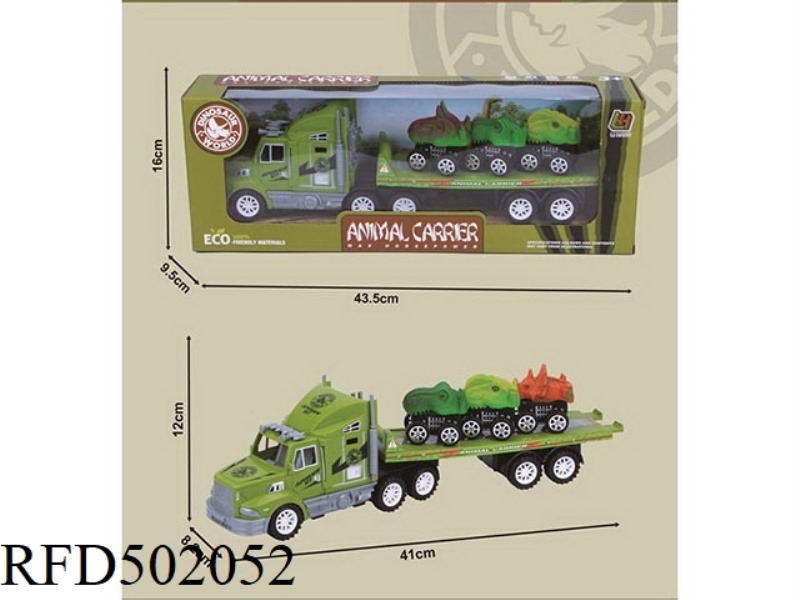 SINGLE-LAYER FLATBED TRAILER WITH INERTIAL TOW HEAD