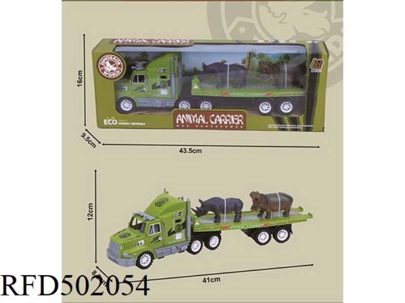 SINGLE-LAYER FLATBED TRAILER WITH INERTIAL TOW HEAD