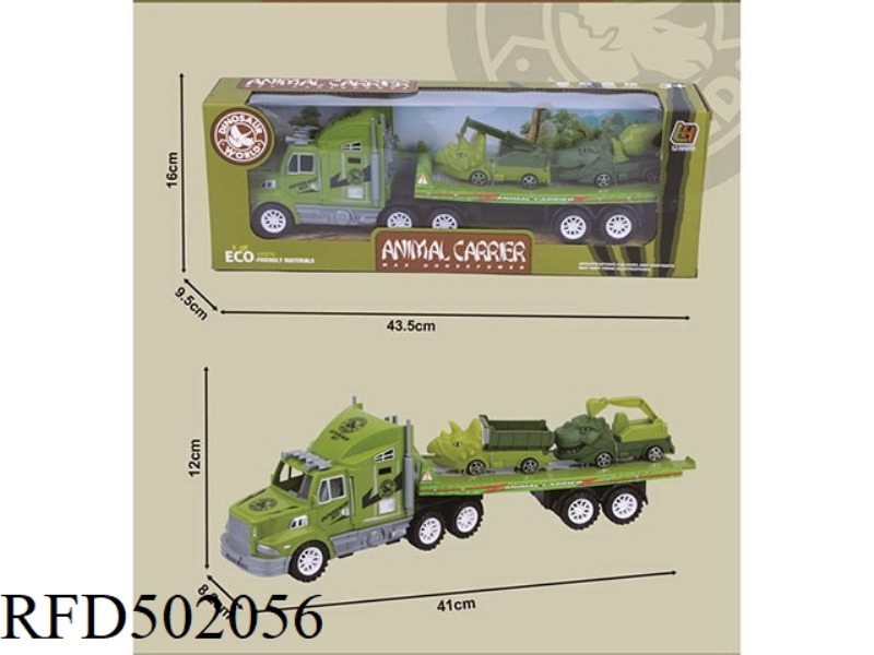 SINGLE-LAYER FLATBED TRAILER WITH INERTIAL TOW HEAD