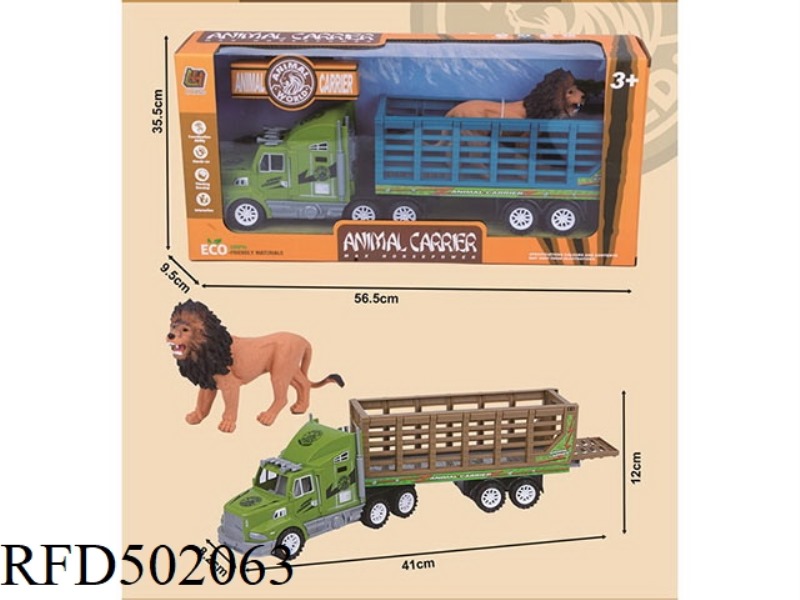 INERTIAL TRACTORS TOW ANIMAL ENCLOSURES