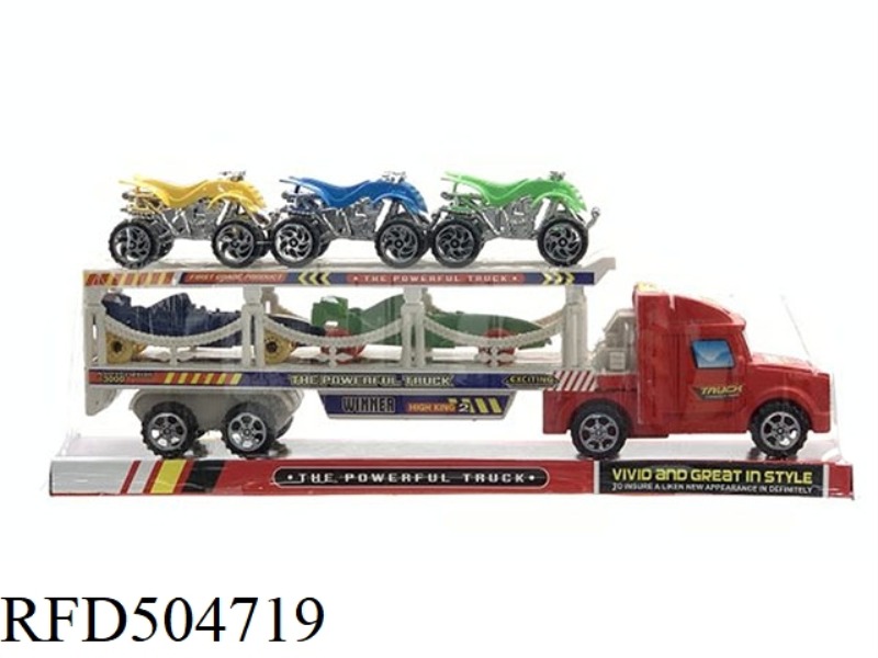 DOUBLE INERTIAL TRACTORS ATV FLATBED AMERICAN MODEL TRUCK