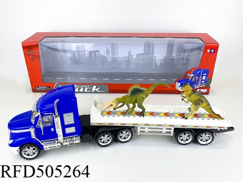 TWO FULL-BODIED DINOSAURS ON AN INERTIAL PLATE