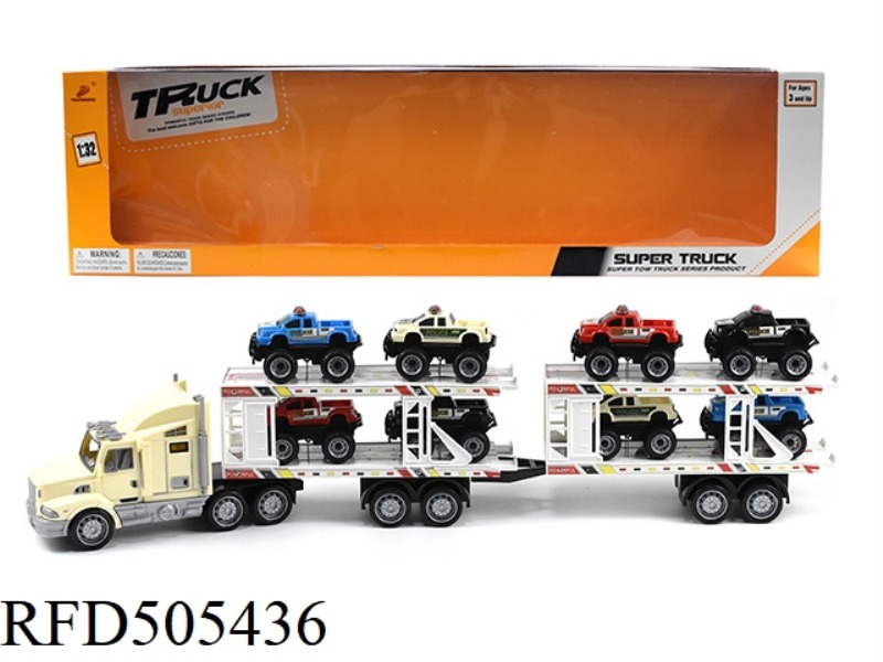 INERTIA LARGE TRAILER (TOWING 8 OFF-ROAD POLICE CARS)