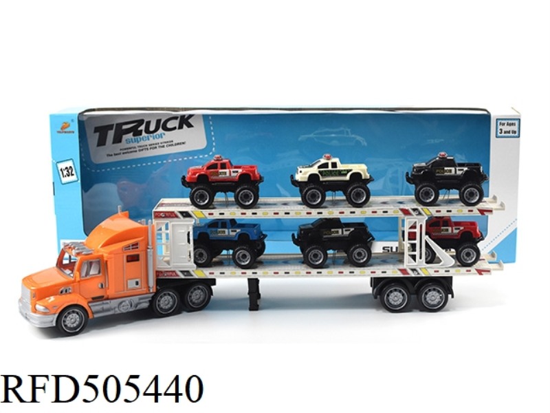 INERTIA LARGE TRAILER (TOWING 6 OFF-ROAD POLICE CARS)