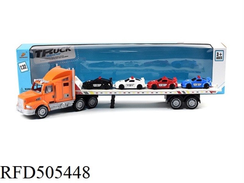 INERTIA LARGE TRAILER (TOWING 4 SMALL POLICE CARS)