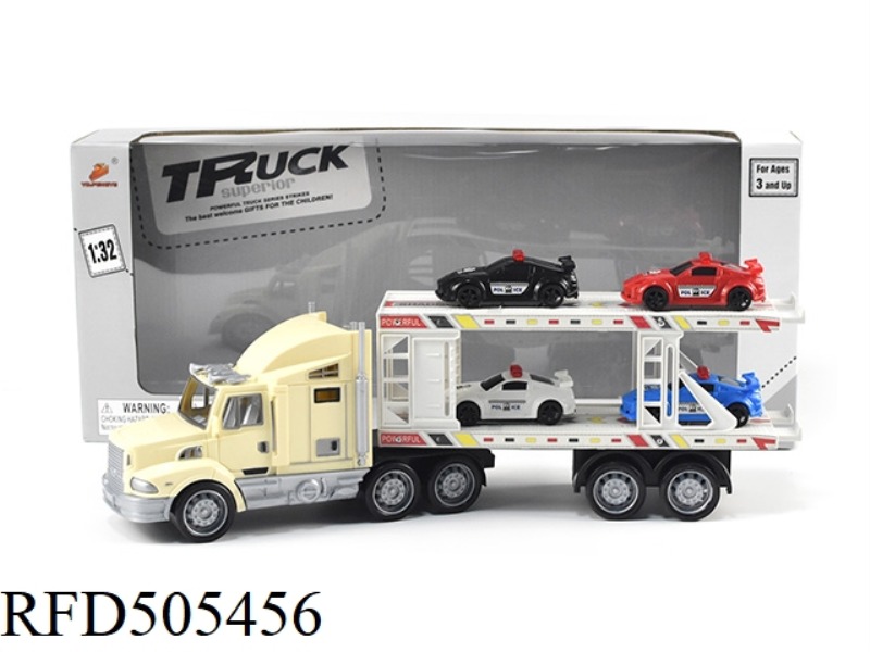 INERTIA LARGE TRAILER (TOWING 4 SMALL POLICE CARS)