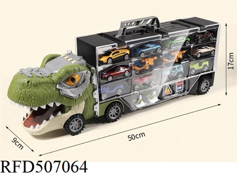 DINOSAUR STORAGE CAR (DINOSAUR TRUCK WITH LIGHTS AND MUSIC, SLIDING)