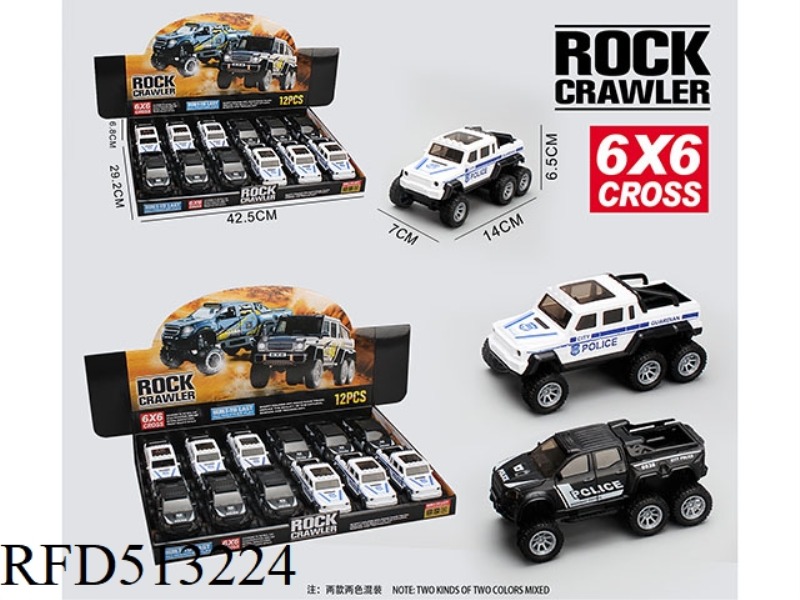 INERTIAL CLIMBING PICKUP POLICE CAR 12PCS