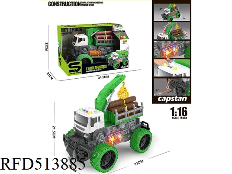 1:16 INERTIA LUMBER TRUCK WITH LIGHTS AND MUSIC