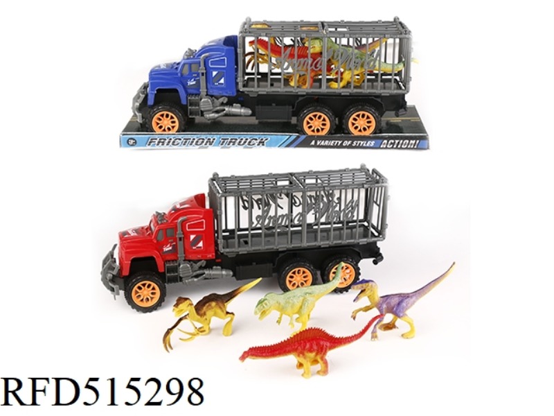 INERTIA TRACTOR TOWED ANIMAL BLUE OUTFIT 4 BIG DINOSAURS