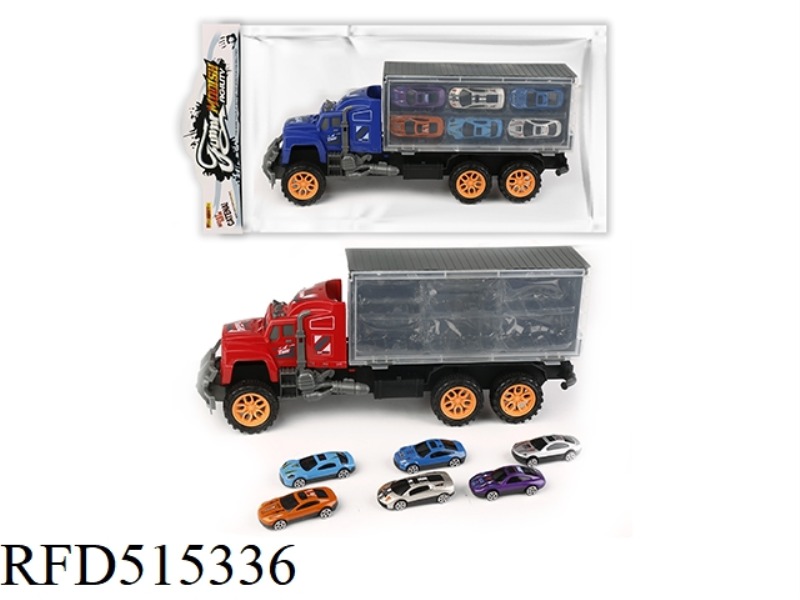 INERTIA TRACTOR CAR TOWS 6 RACING CARS (ALLOY)
