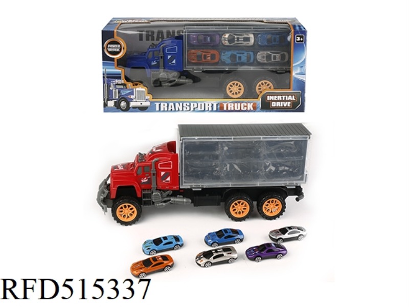 INERTIA TRACTOR CAR TOWS 6 RACING CARS (ALLOY)
