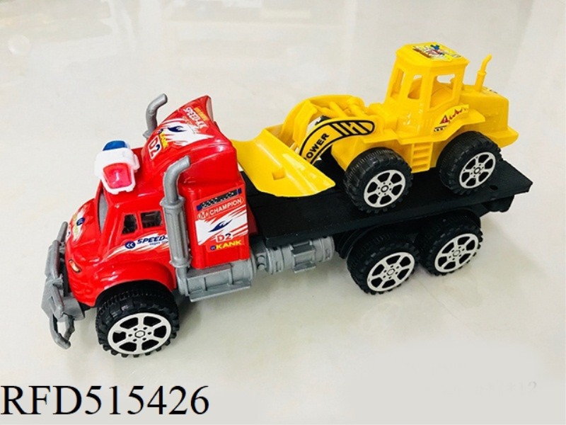 INERTIA TRACTOR TOWS AN ENGINEERING VEHICLE